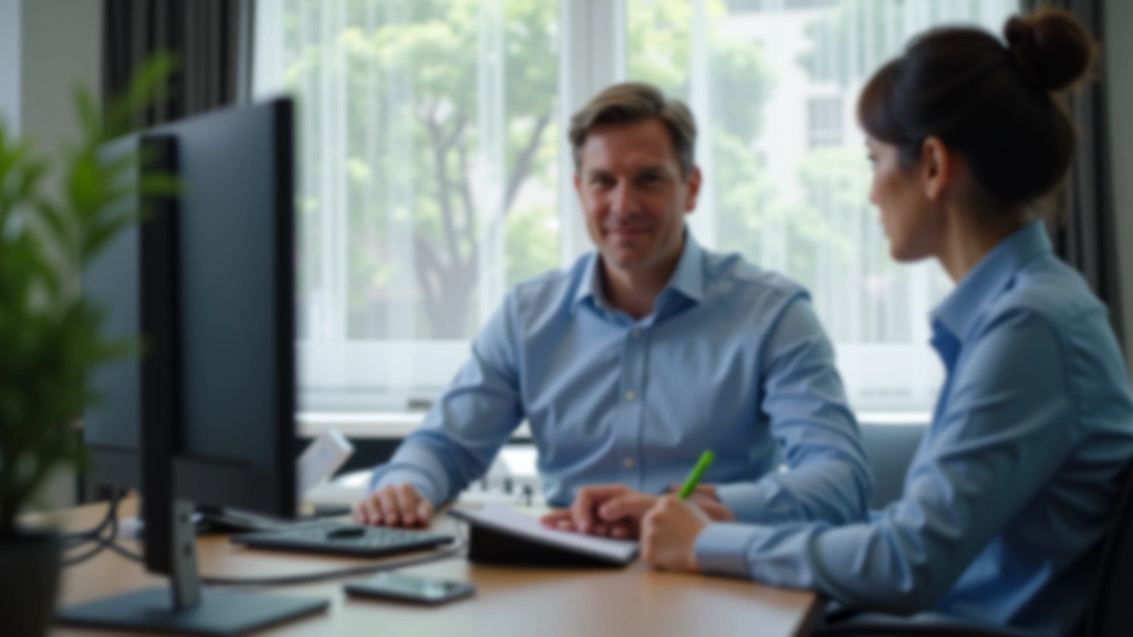 Researcher taking notes during a user testing session while participant interacts with website on computer screen